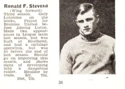 Ron Stevens Luton News Handbook 1937-38