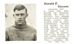 Ron Stevens Luton News Handbook 1938-39