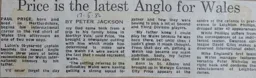 Paul Price Anglo Wales 1980