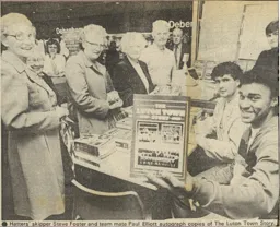 Steve Foster And Paul Elliott Sign The Luton TownStory 1986