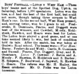 Holdstock Luton News Article 6th March 1896