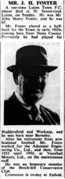 John Henry Foster Death Luton News Sep 23rd 1954