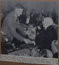 Jack Nelson Recieves Championship Medal 1937