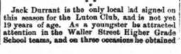 Leighton Buzzard Chronicle Article Jack Durrant Pt1 1898
