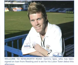Sammy Igoe joins Luton Town 02-03 programme feature