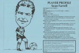 Sean Farrell Article Supporters Club Fanzine Issue 11 1991