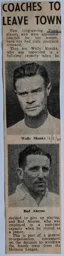 Shanks and Aherne Leave Coaching Roles May 1960