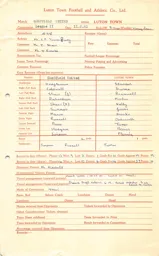 Sheffield United A 11.2.1961 Match Paperwork & Correspondence