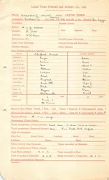 Sheffield United A 20.8.1951 Match Paperwork