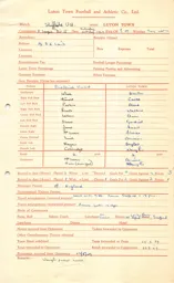 Sheffield United A 27.8.1949 Match Paperwork