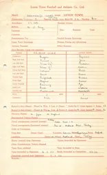 Sheffield United A 7.3.1953 Match Paperwork