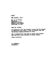 Sheffield United A 8.10.1974 Match Paperwork & Correspondence_Part2