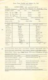 Sheffield United H 16.9.1950 Match Paperwork