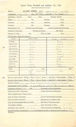 Sheffield United H 18.10.1952 Match Paperwork