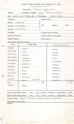 Sheffield United H 21.8.1976 Match Paperwork