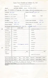 Sheffield United H 9.11.1974 Match Paperwork