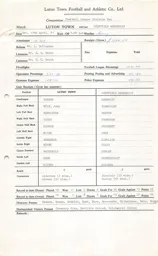 Sheffield Wednesday H 17.4.1971 Match Paperwork