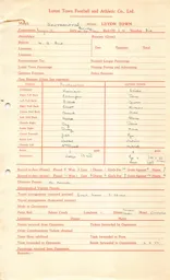 Southampton A 4.10.1952 Match Paperwork