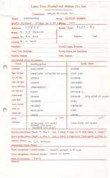 Southampton A 8.11 1975 Match Paperwork