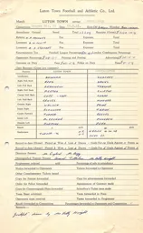 Southampton H 16.9.1961 Match Paperwork