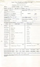 Southampton H 3.8.1974 Match Paperwork