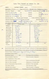 Spurs H 14.11.1959 Match Paperwork