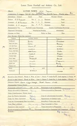 Spurs H 22.10.1949 Match Paperwork