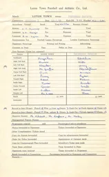 Spurs H 22.3.1958 Match Paperwork