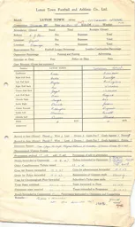 Spurs H 25.10.1947 Match Paperwork