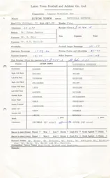 Spurs H 26.10.1974 Match Paperwork & Correspondence