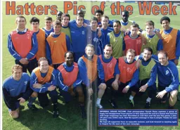Squad photo during some downtime in training - 03:04 programme feature