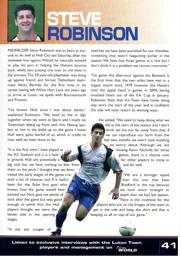 Steve Robinson programme feature - 04:05 programme feature