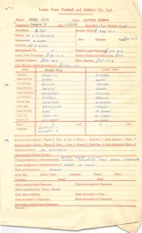 Stoke City A 1.10.1960 Match Paperwork