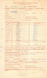 Stoke City A 26.9.1953 Match Paperwork