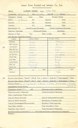 Stoke City H 13.2.1954 Match Paperwork