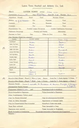 Stoke City H 18.9.1954 Match Paperwork