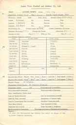 Stoke City H 8.9.1962 Match Paperwork