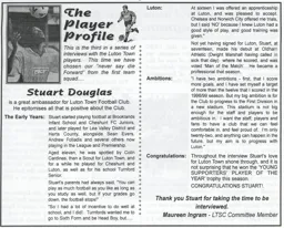 Stuart Douglas Article Supporters Club Fanzine Issue 45 2000