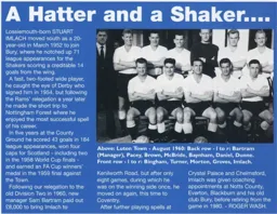 Stuart Imlach, A Hatter and a Shaker - 96-97 programme feature