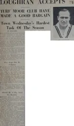 Joe Loughlan Departs 1939/40