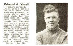 Ted Vinall Luton News Handbook 1938-39