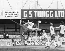 The Pompey defence is put under pressure