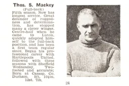 Thomas Mackey Luton News Handbook 1937-38