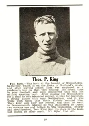 Tom King Luton News Handbook 1939-40