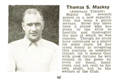 Tom Mackey Luton News Handbook 1938-39