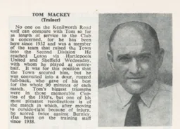 Tom Mackey Luton News Handbook 1950-51