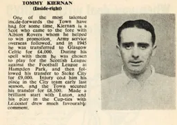 Tommy Kiernan Luton News Handbook 1949-50