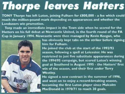 Tony Thorpe leaves Luton Town - 97:98 programme feature