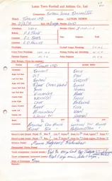 Torquay United A 21.2.1970 Match Paperwork & Correspondence