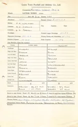 Torquay United H 26.2.1966 Match Paperwork
